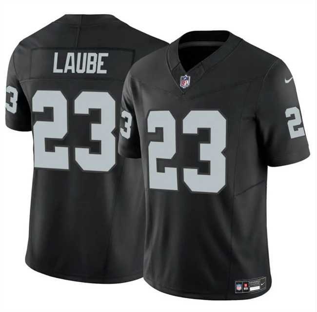 Men & Women & Youth Las Vegas Raiders #23 Dylan Laube Black 2024 F.U.S.E Vapor Stitched Jersey